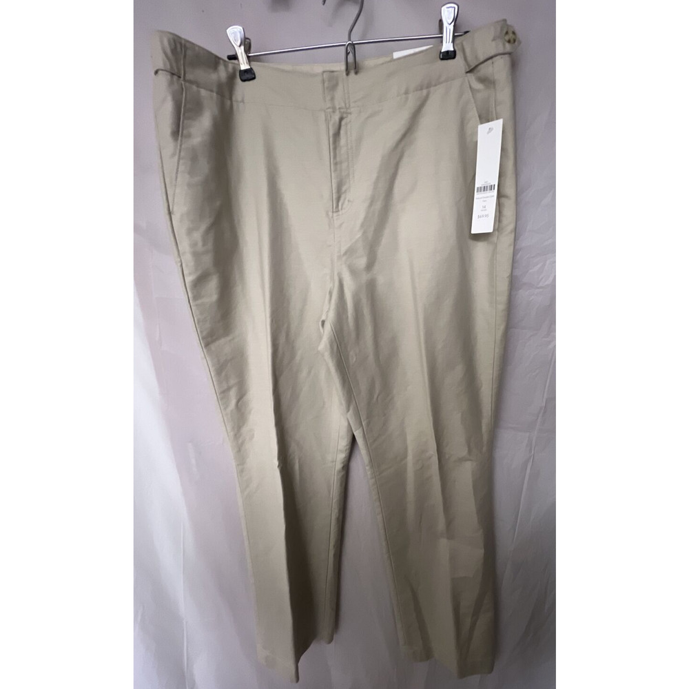 Coldwater Creek Womens Natural Fit Size 14 Pants Brown/Tan Bootcut Nwt